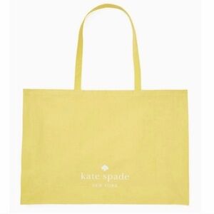 Kate Spade Neon Yellow Cotton Canvas Tote Shopping Bag Multi-use